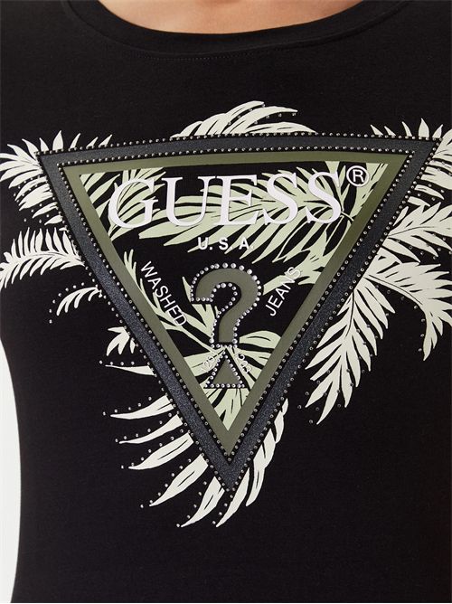 T-shirt logo triangolo GUESS | W5YI13J1314/JBLK